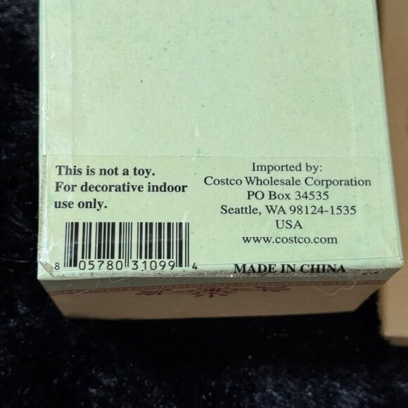 Vintage Victorian Costco Angel Boy Ceramic Bell Ringer Ornament with box 5.5" - Picture 4 of 5